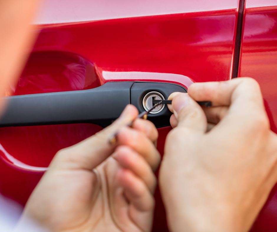 Auto locksmith in Crawley assisting a customer with a car lockout emergency